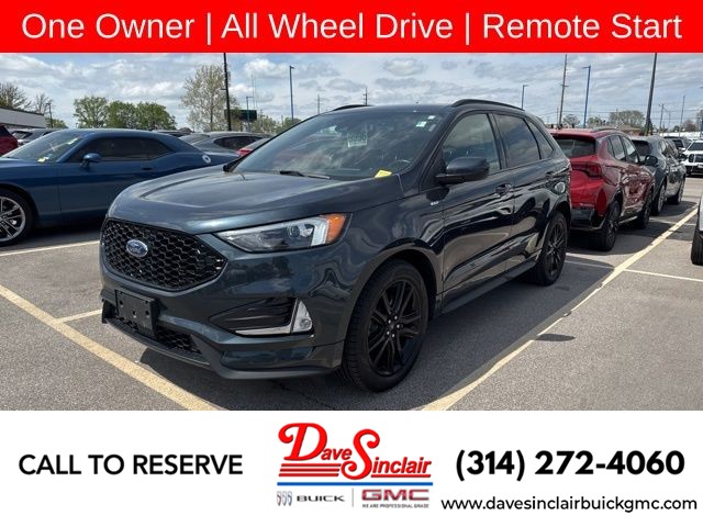 Blue Metallic 2022 Ford Edge ST Line AWD SUV / Crossover All-Wheel Drive Automatic