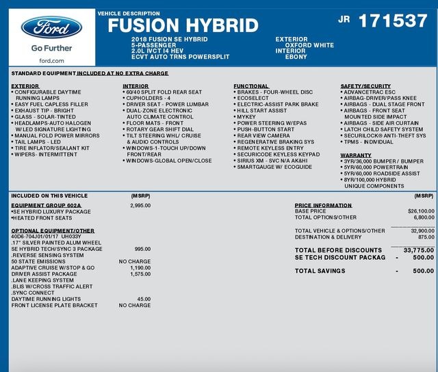 Ford Fusion Hybrid Vehicle Full-screen Gallery Image 27