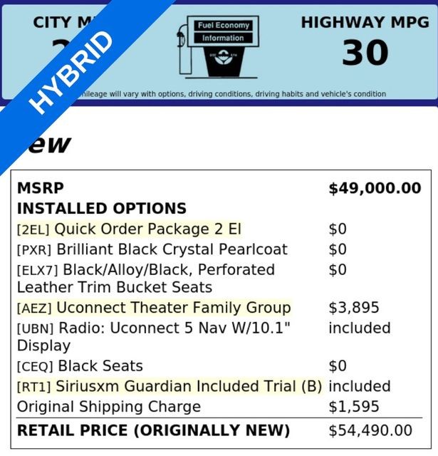 more details - chrysler pacifica