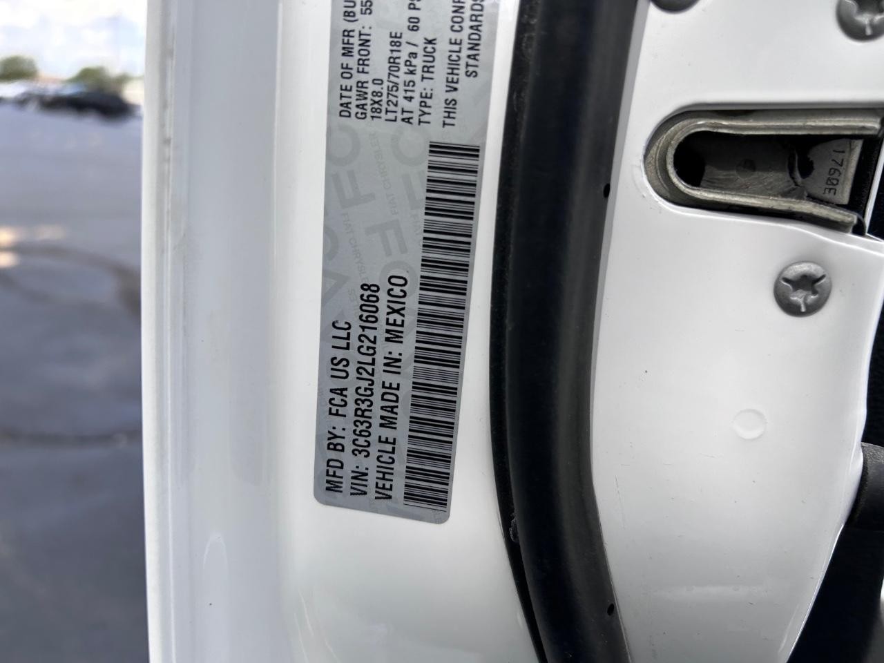 2020 Bright White Clearcoat Ram 3500 Tradesman 4X4 Truck
