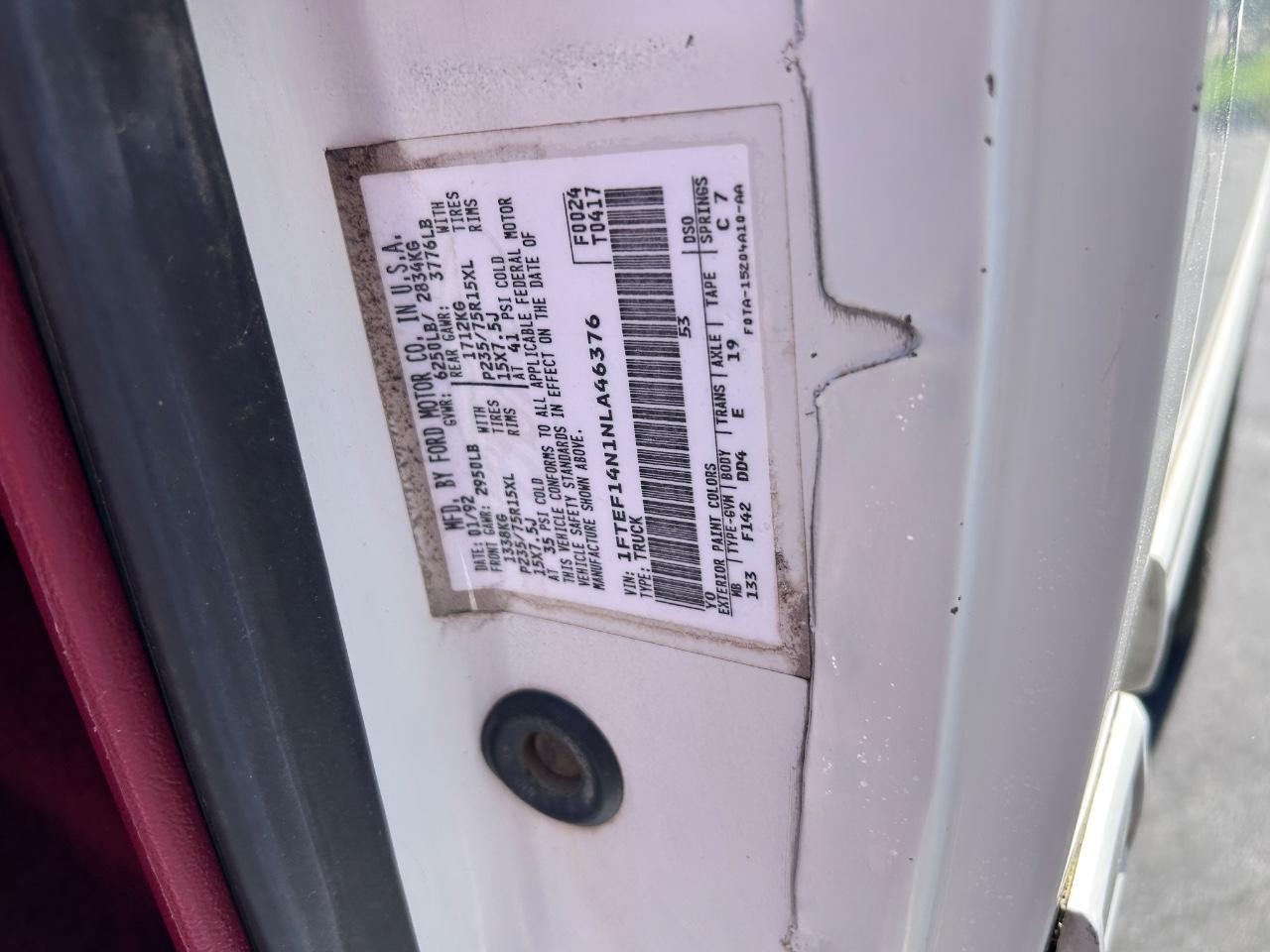 1992 Ford F-150 WB 4WD Undefined