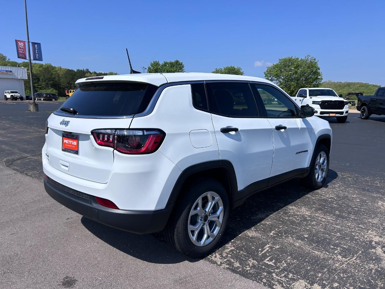 2025 Bright White Clearcoat Jeep Compass Sport 4X4 SUV