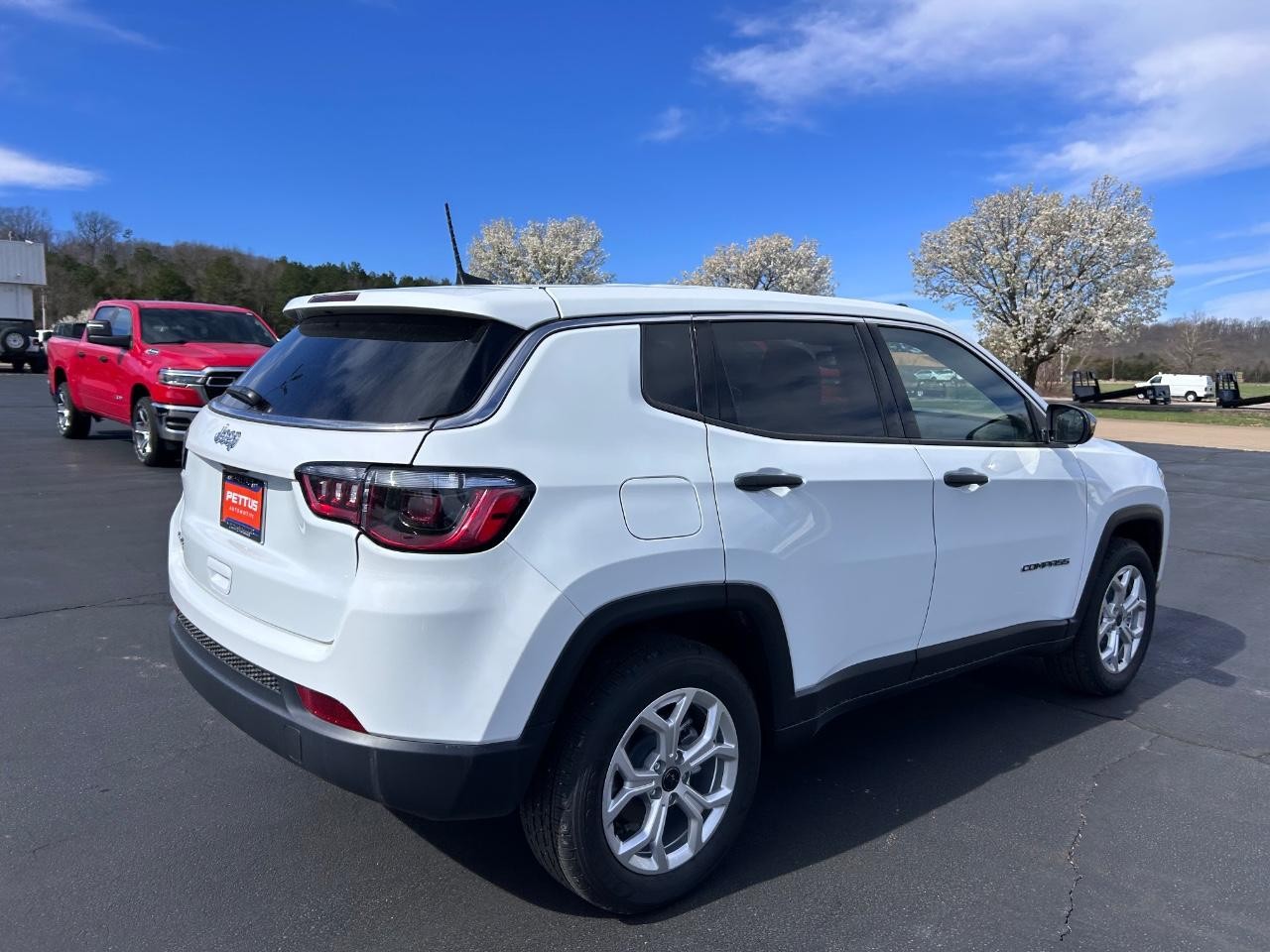 2025 Bright White Clearcoat Jeep Compass Sport 4X4 SUV