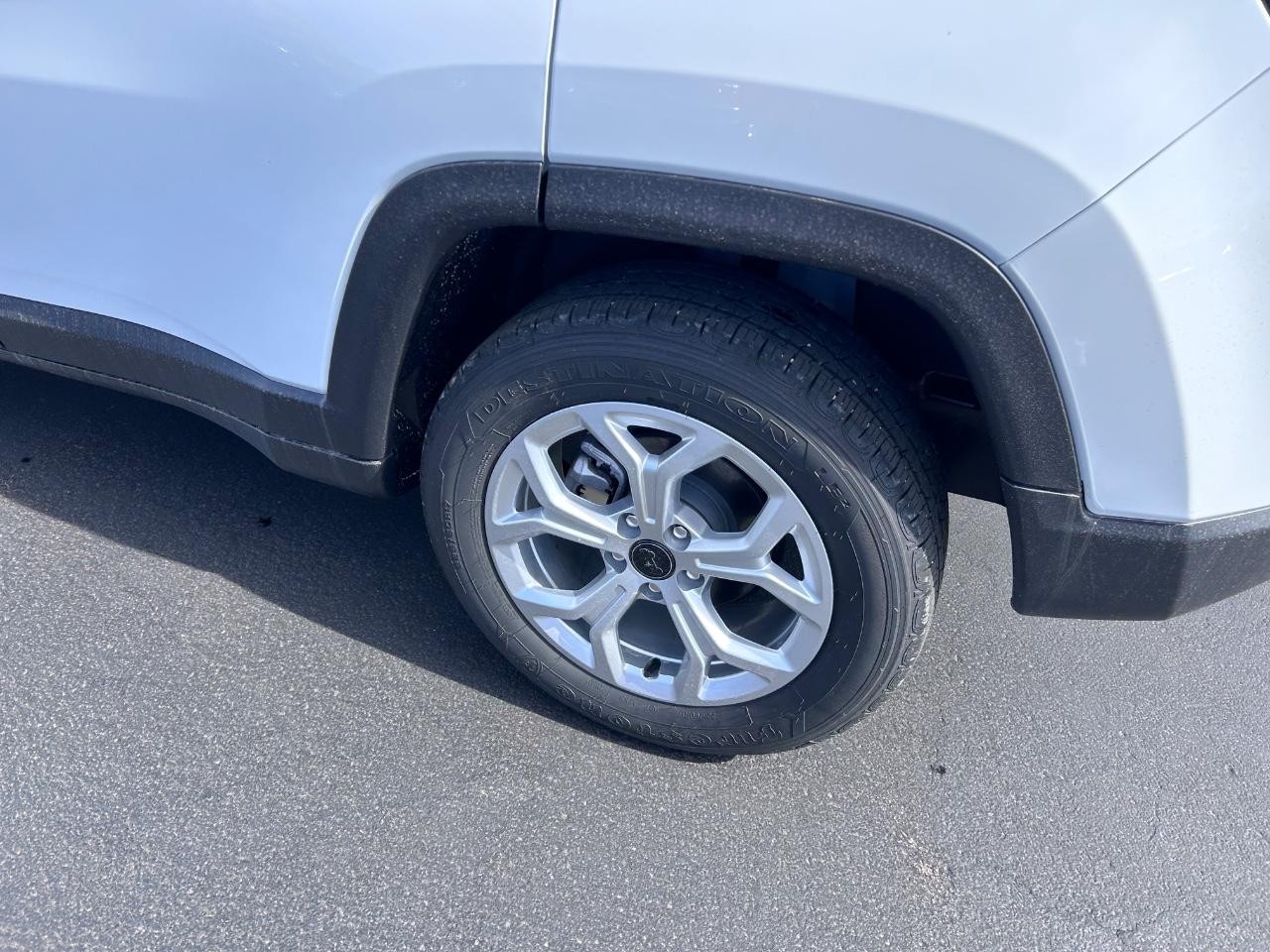 2025 Bright White Clearcoat Jeep Compass Sport 4X4 SUV