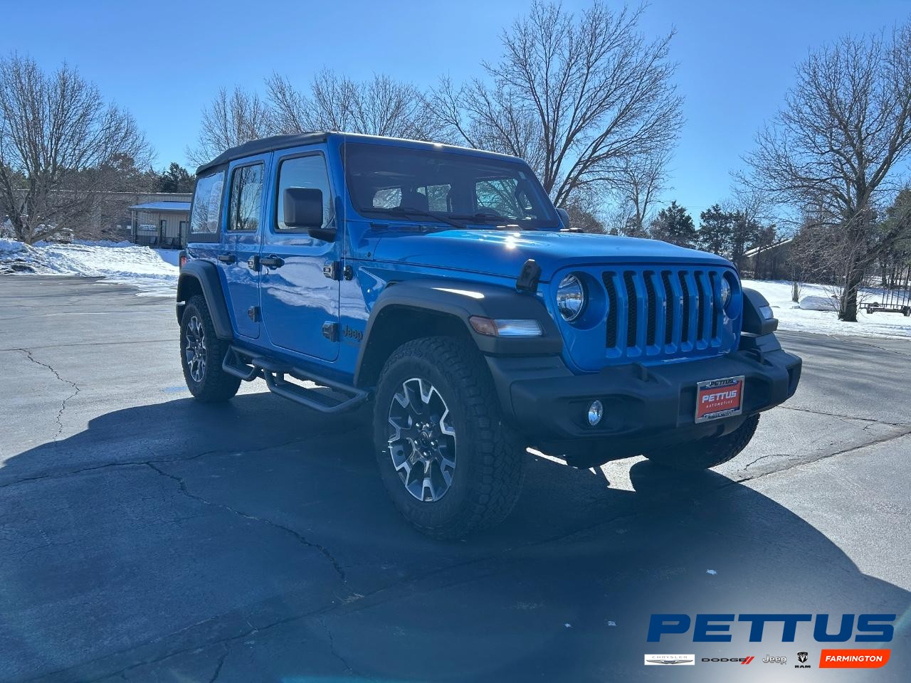 2022 Hydro Blue Pearlcoat Jeep Wrangler Unlimited Sport SUV
