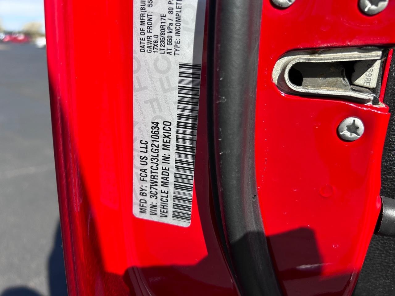 2020 Delmonico Red Pearlcoat Ram 3500 Chassis Cab Laramie 4X4 Truck
