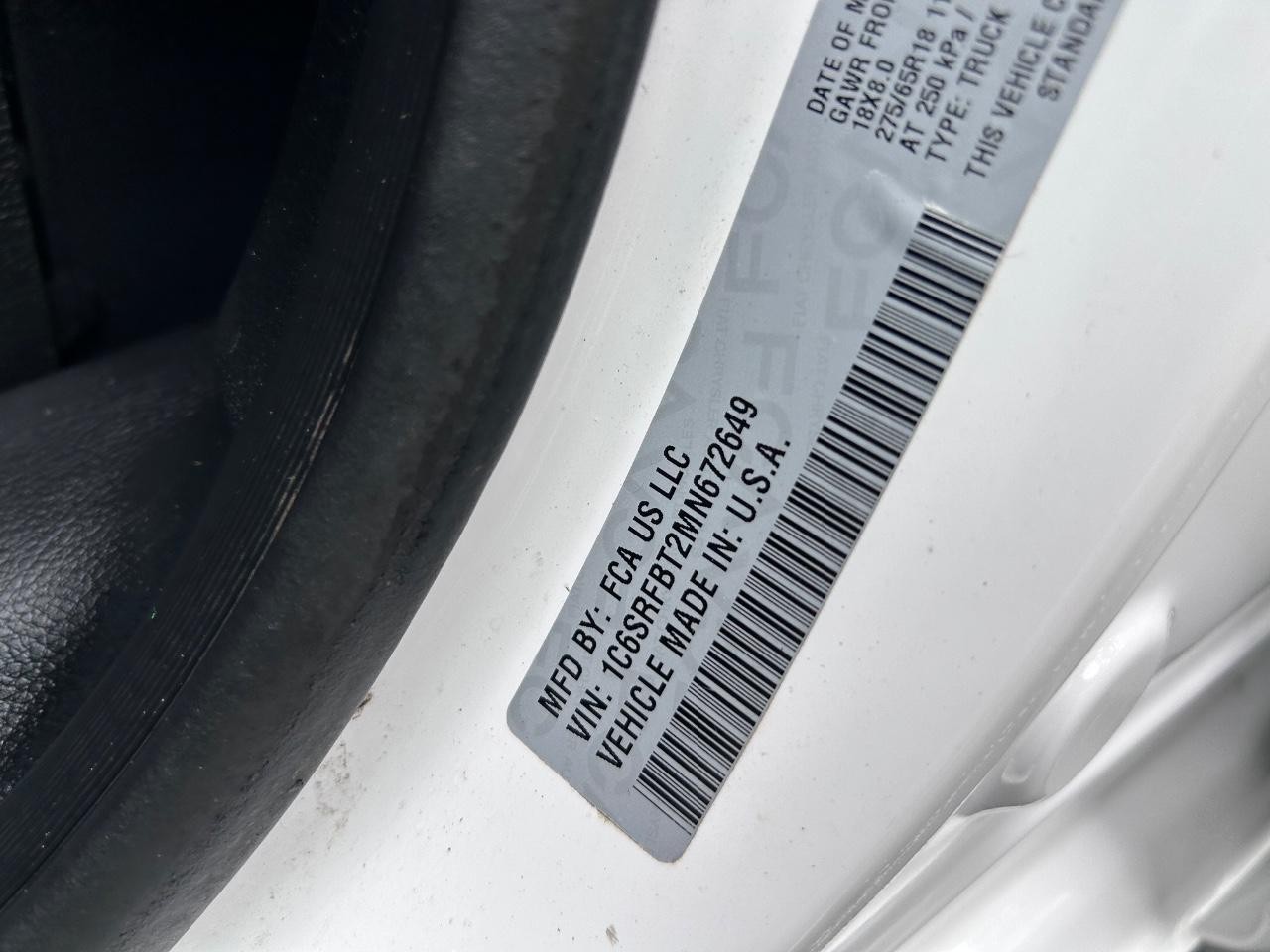 2021 Bright White Clearcoat Ram 1500 Big Horn/Lone Star 4X4 Truck