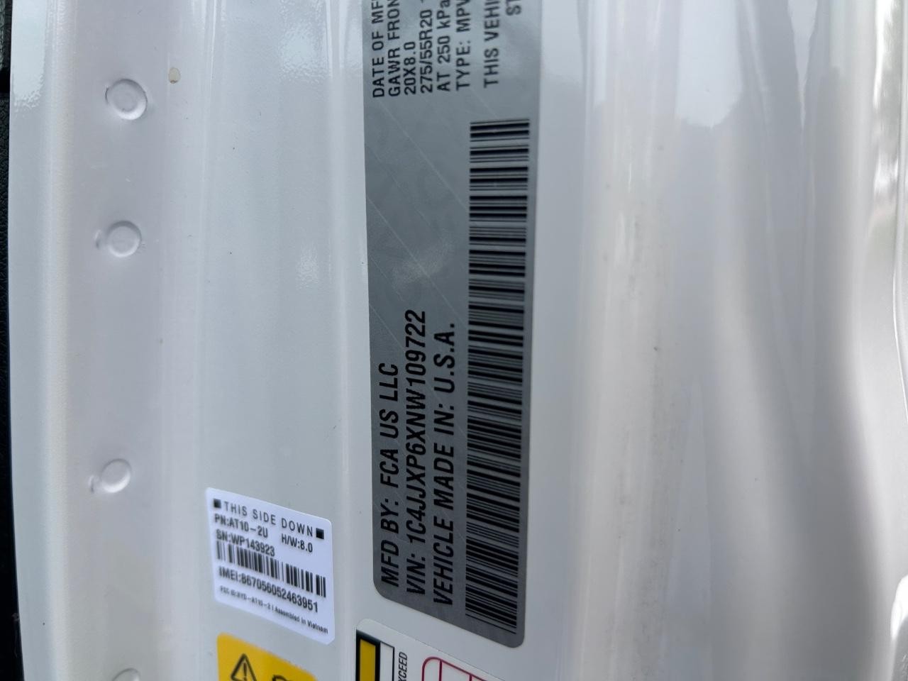 2022 Bright White Clearcoat Jeep Wrangler 4xe Unlimited Sahara High Altitude 4xe 4X4 SUV