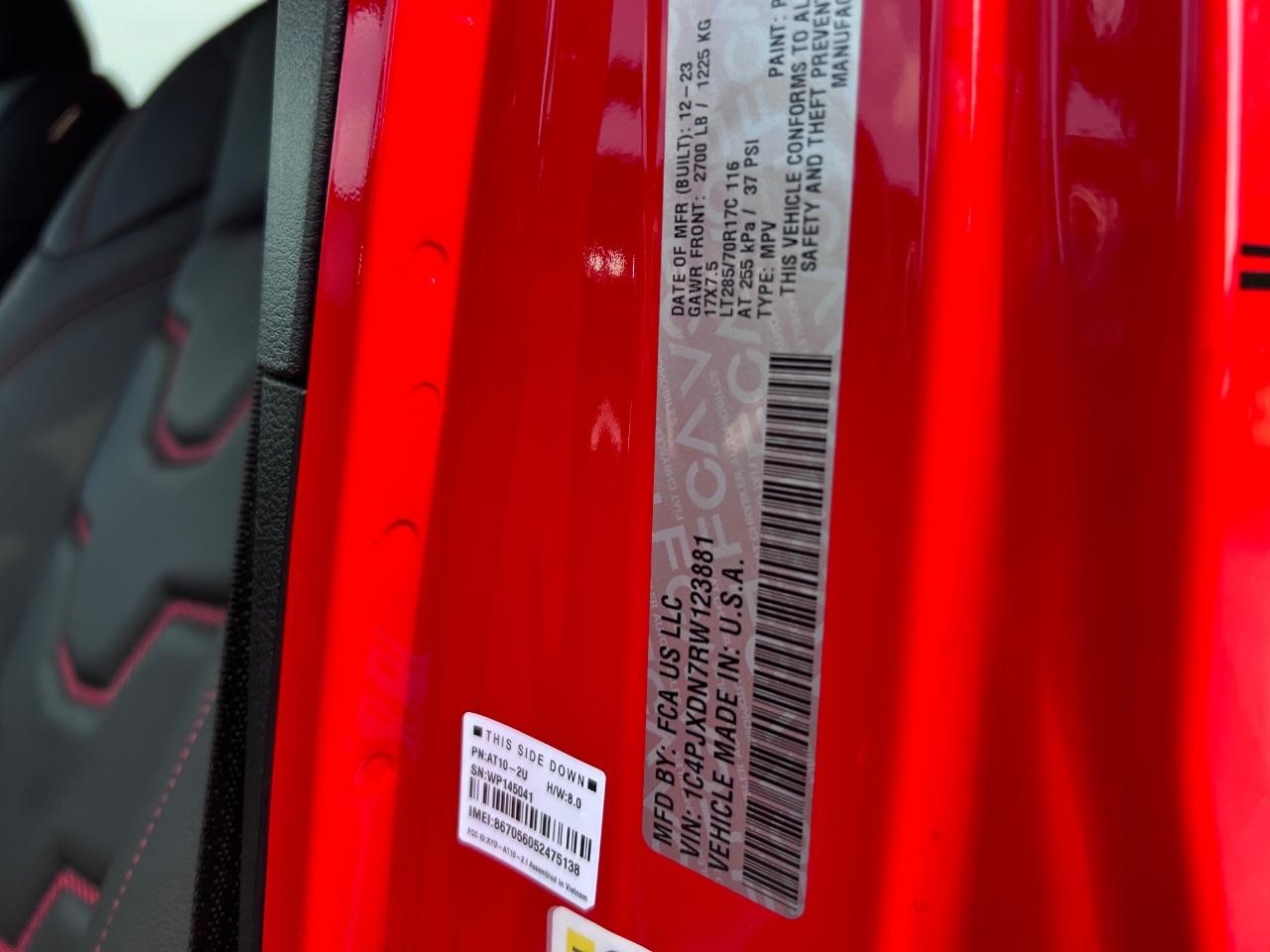 2024 Firecracker Red Clearcoat Jeep Wrangler Willys 4X4 SUV