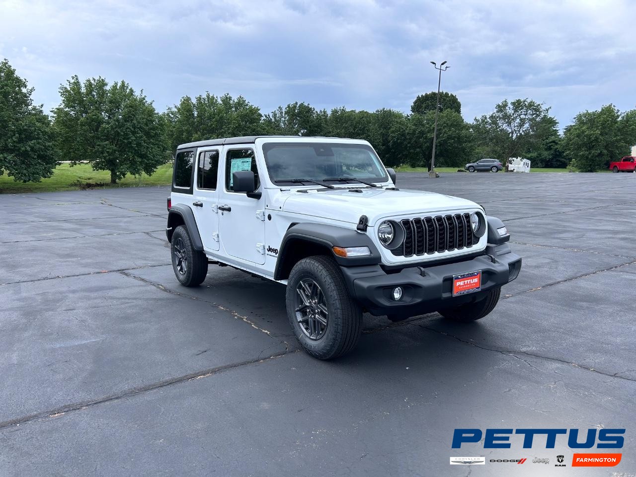 2025 Bright White Clearcoat Jeep Wrangler Sport S SUV