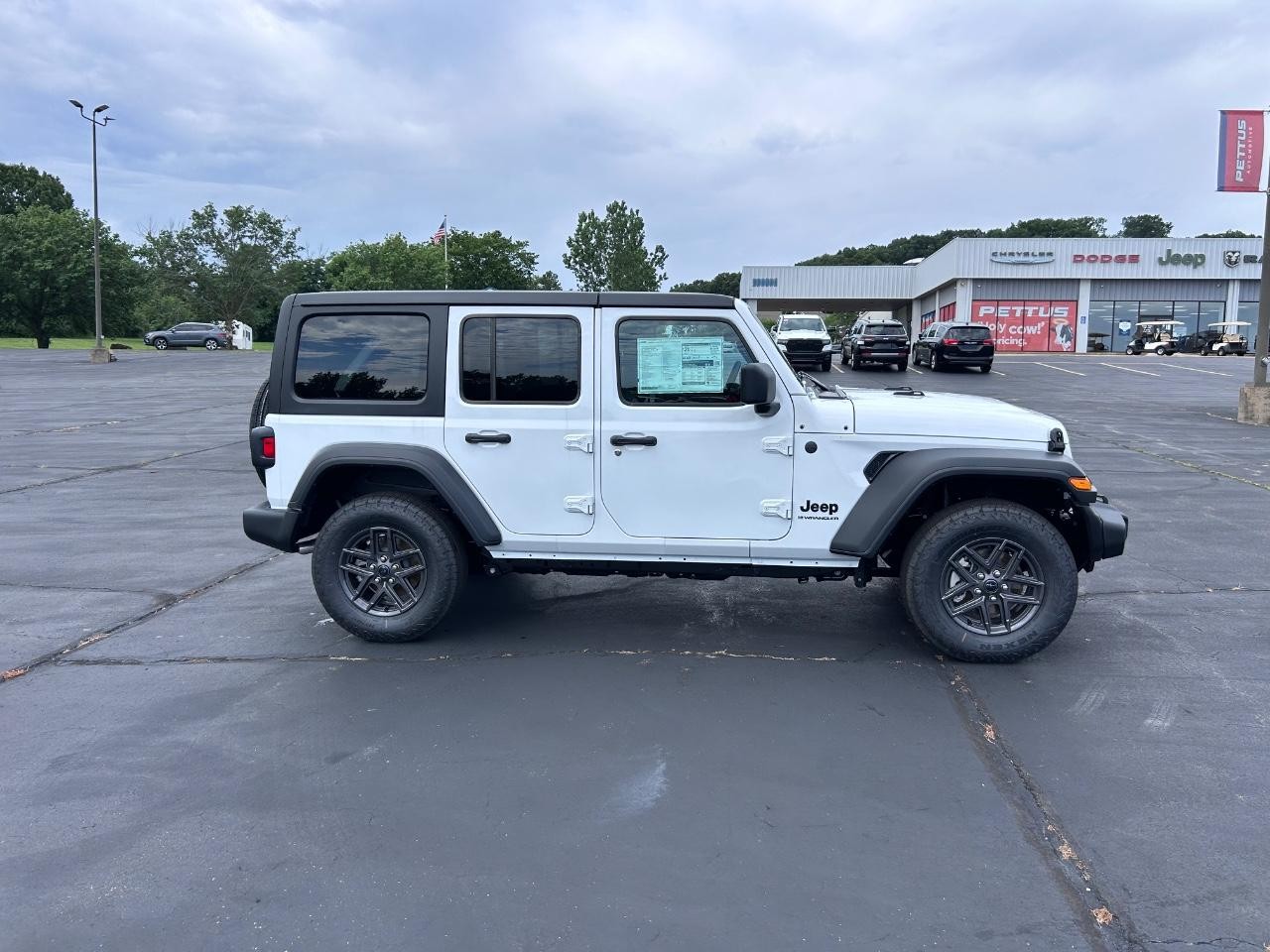 2025 Bright White Clearcoat Jeep Wrangler Sport S 4X4 SUV
