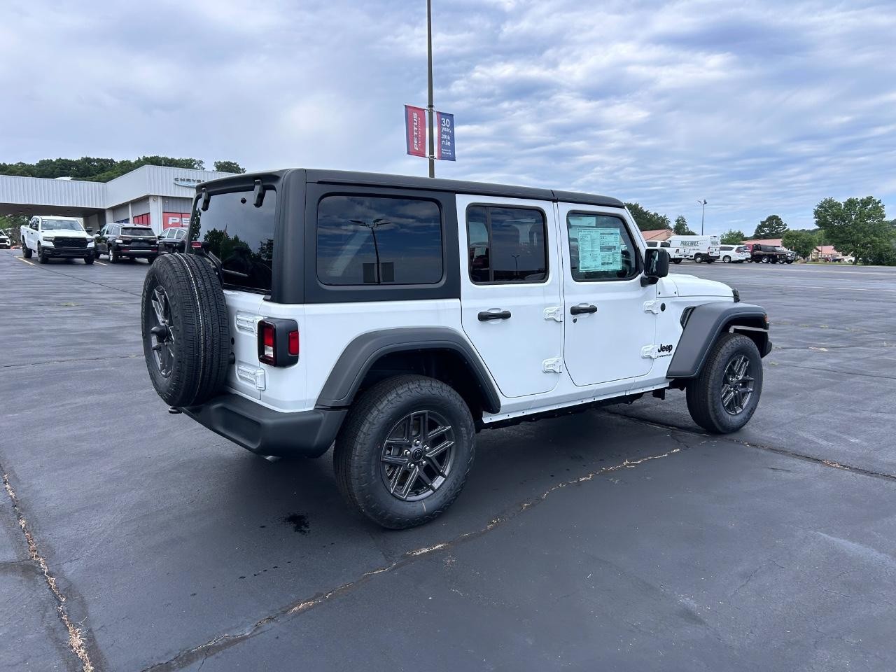 2025 Bright White Clearcoat Jeep Wrangler Sport S 4X4 SUV