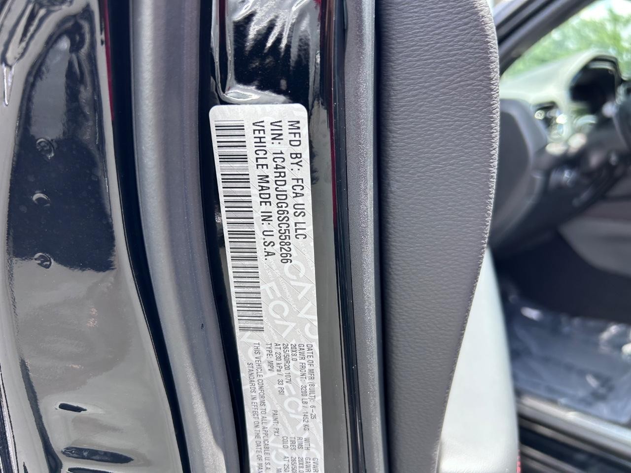 2025 DB Black Clearcoat Dodge Durango GT Plus AWD SUV