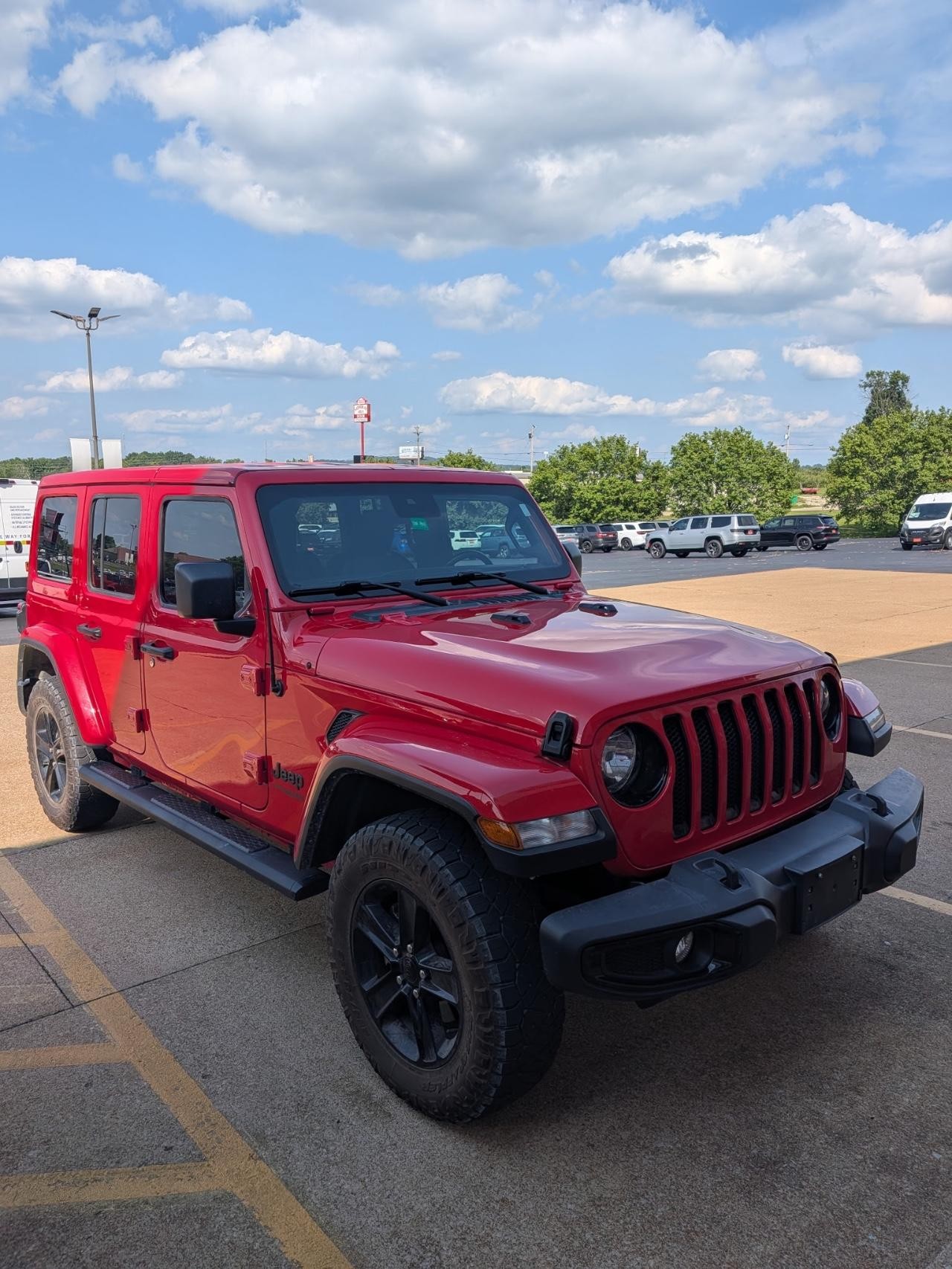 2022 Red Clearcoat Jeep Wrangler Unlimited Sahara Altitude 4X4 SUV