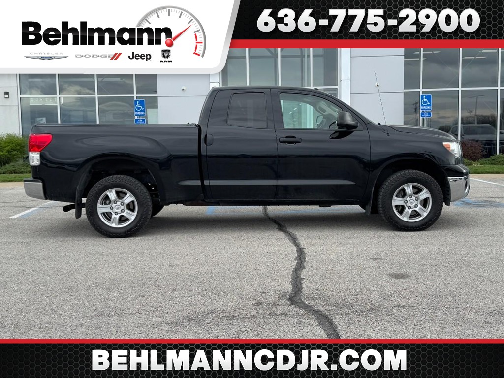 Black 2010 Toyota Tundra Tundra-Grade Double Cab FFV 5.7L 4WD Pickup Truck Four-Wheel Drive