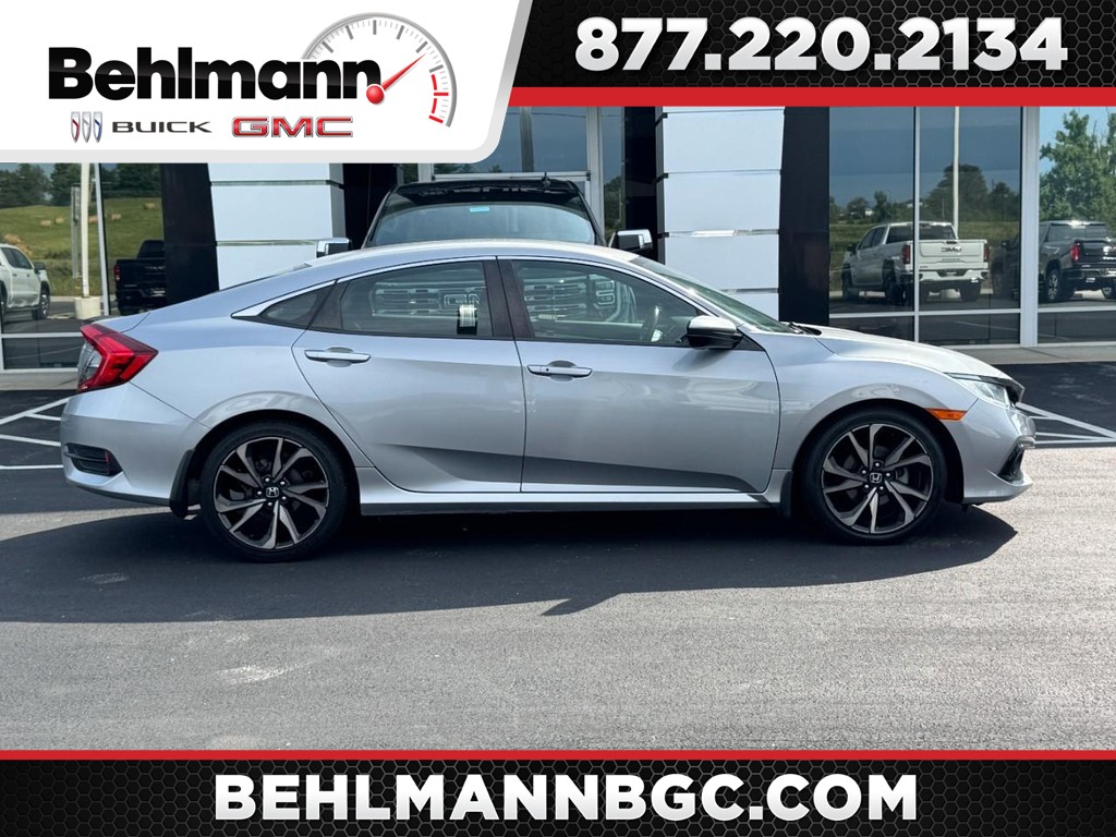 Lunar Silver Metallic 2019 Honda Civic Sedan Front-Wheel Drive Continuously Variable Transmission