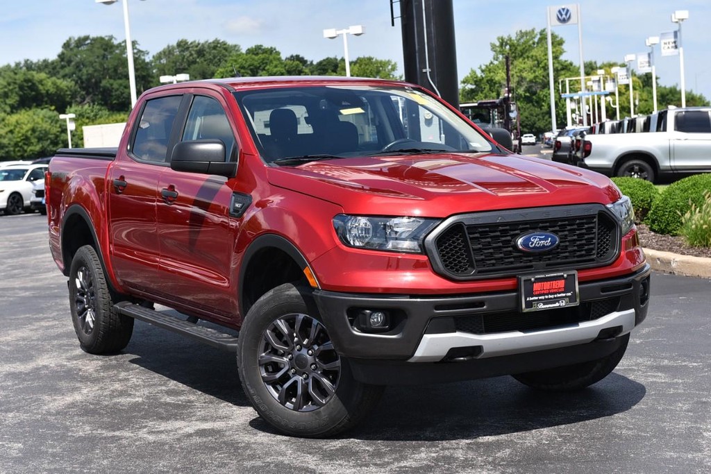 Red Metallic 2021 Ford Ranger Pickup Truck Four-Wheel Drive Automatic