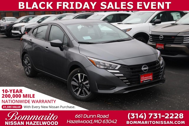 2025 Nissan Versa SV at Bommarito MSRP site in Hazelwood MO