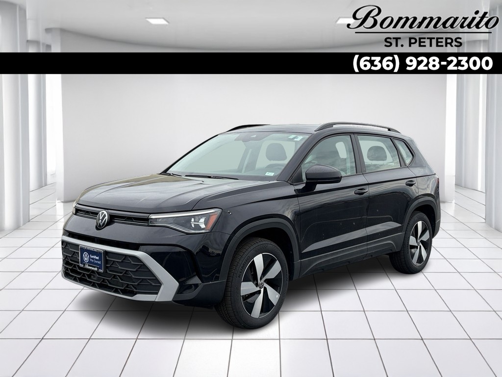 Deep Black Pearl 2025 Volkswagen Taos S 4Motion SUV / Crossover All-Wheel Drive Automatic