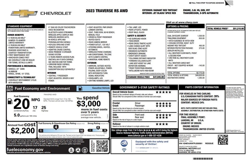 Chevrolet Traverse Vehicle Full-screen Gallery Image 02