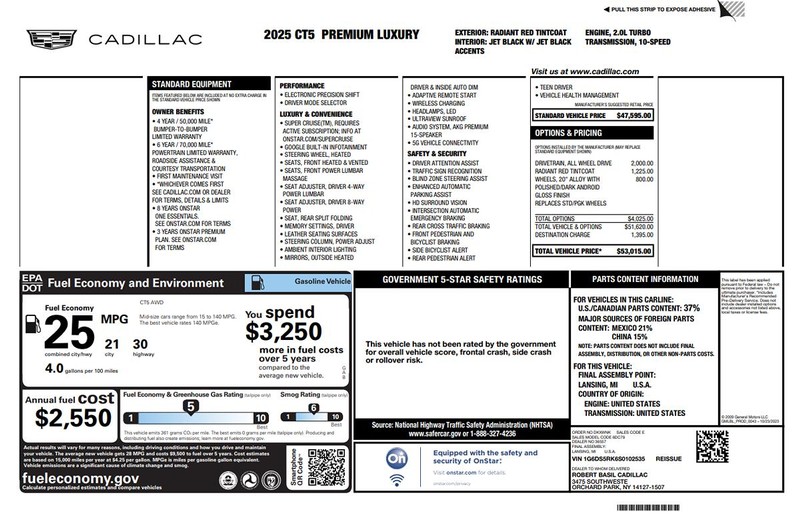 Cadillac CT5 Vehicle Full-screen Gallery Image 02