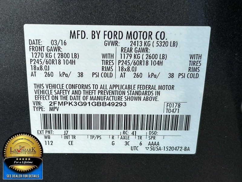 2016 Ford Edge SE 20