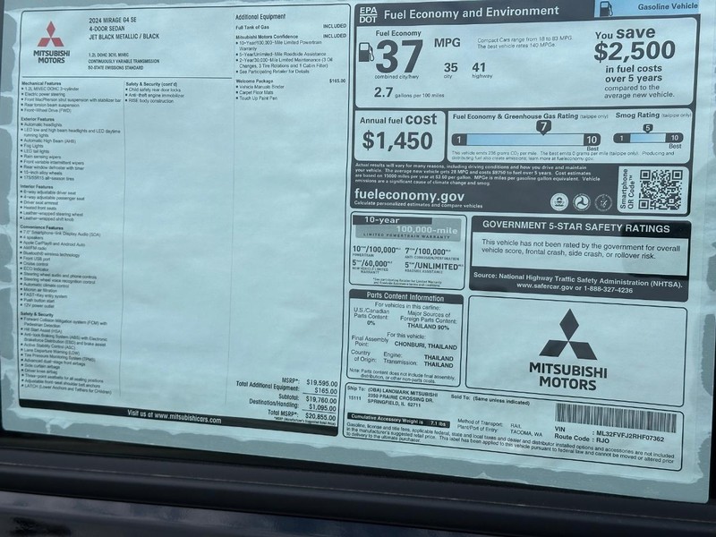 Mitsubishi Mirage G4 Vehicle Full-screen Gallery Image 26