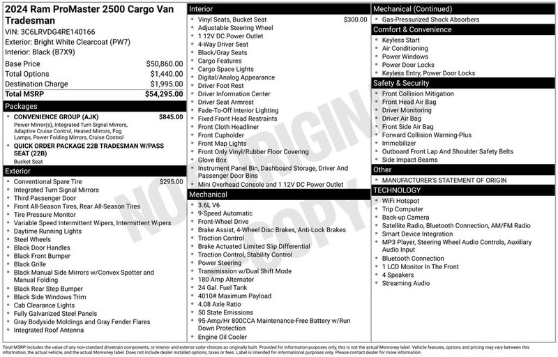 Ram ProMaster Cargo Van Vehicle Full-screen Gallery Image 40