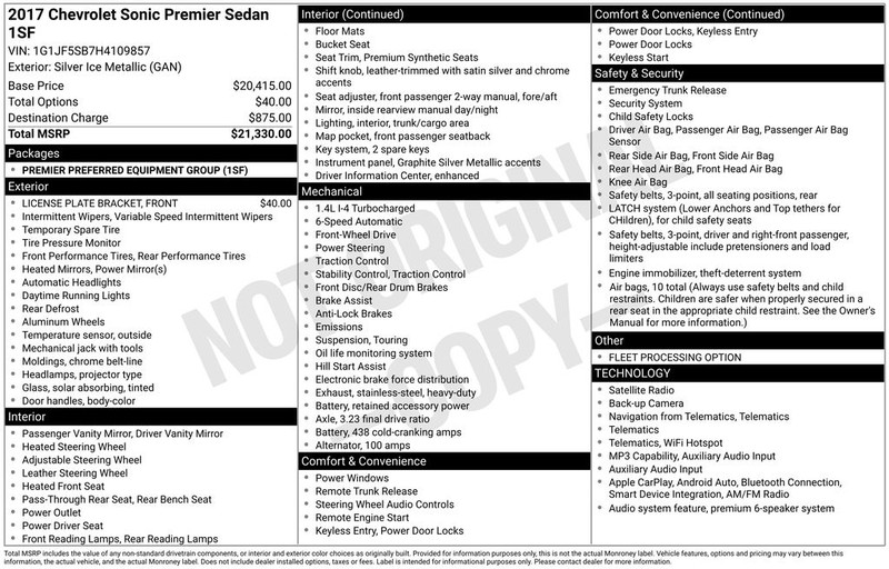 Chevrolet Sonic Vehicle Full-screen Gallery Image 4