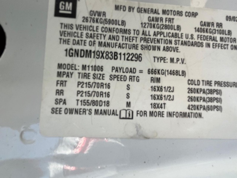 Chevrolet Astro Passenger Vehicle Image 11