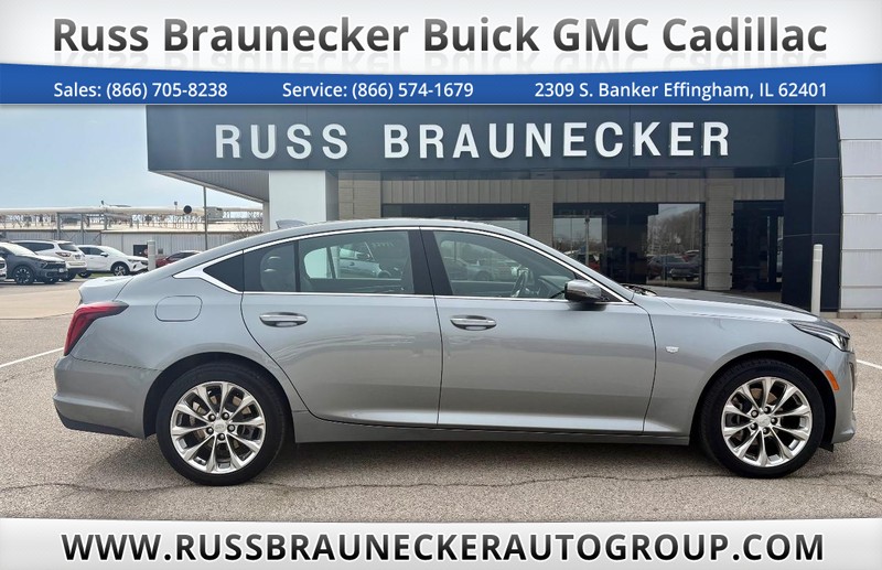 Gray (Midnight Steel Metallic) 2023 Cadillac CT5 Premium Luxury AWD Sedan All-Wheel Drive Automatic