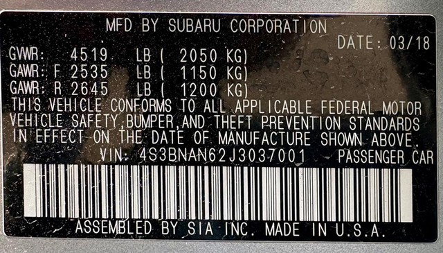 2018 Subaru Legacy Limited thumbnail image 32