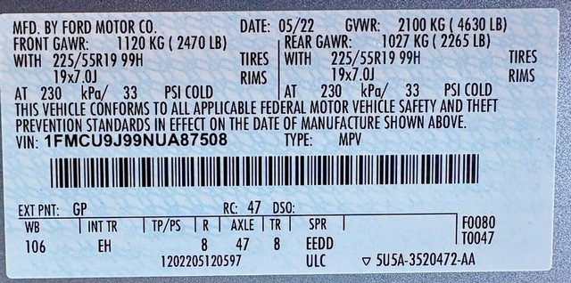 2022 Ford Escape Titanium thumbnail image 34