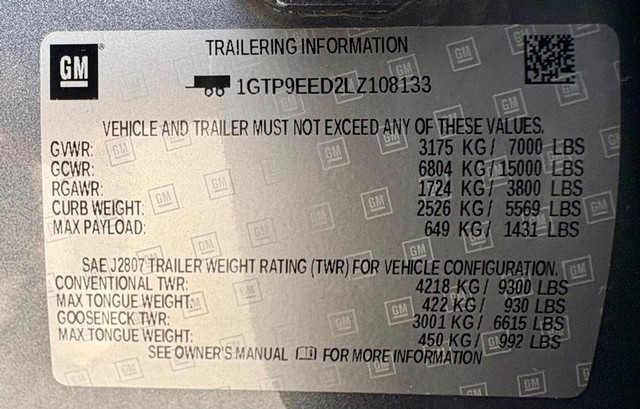 2020 GMC Sierra 1500 4WD AT4 Crew Cab thumbnail image 36