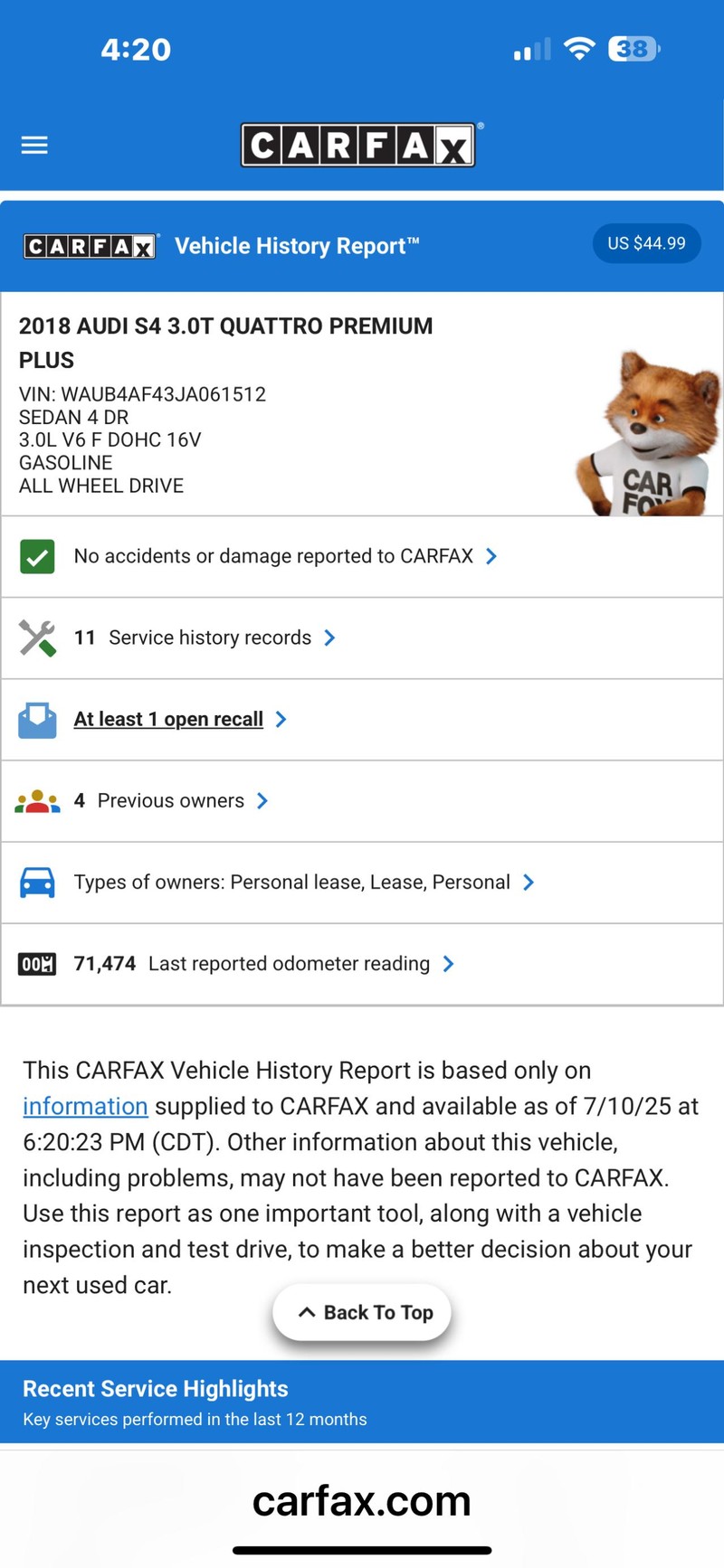 Audi S4 Vehicle Full-screen Gallery Image 03