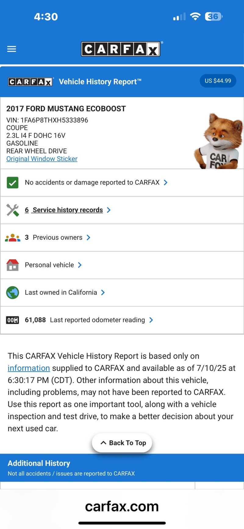 Ford Mustang Vehicle Full-screen Gallery Image 02