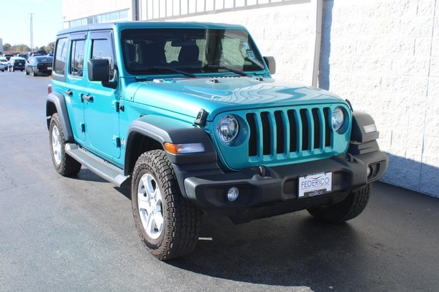 Used 2020 Jeep Wrangler Unlimited Sport S with VIN 1C4HJXDN2LW129504 for sale in Wood River, IL
