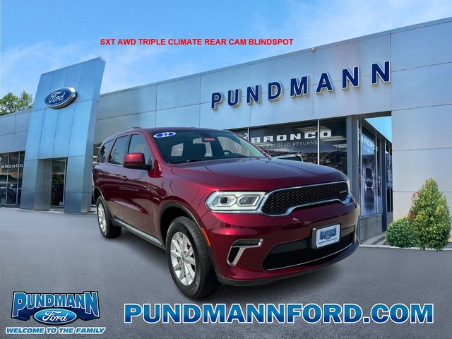 Used 2022 Dodge Durango SXT with VIN 1C4RDJAG8NC227889 for sale in Saint Charles, MO