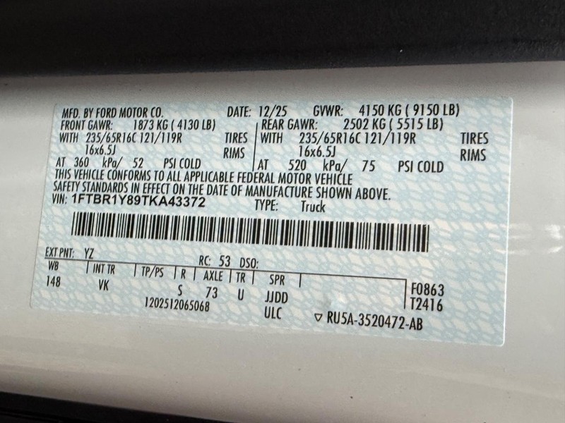 Ford Transit Cargo Van Vehicle Full-screen Gallery Image 20