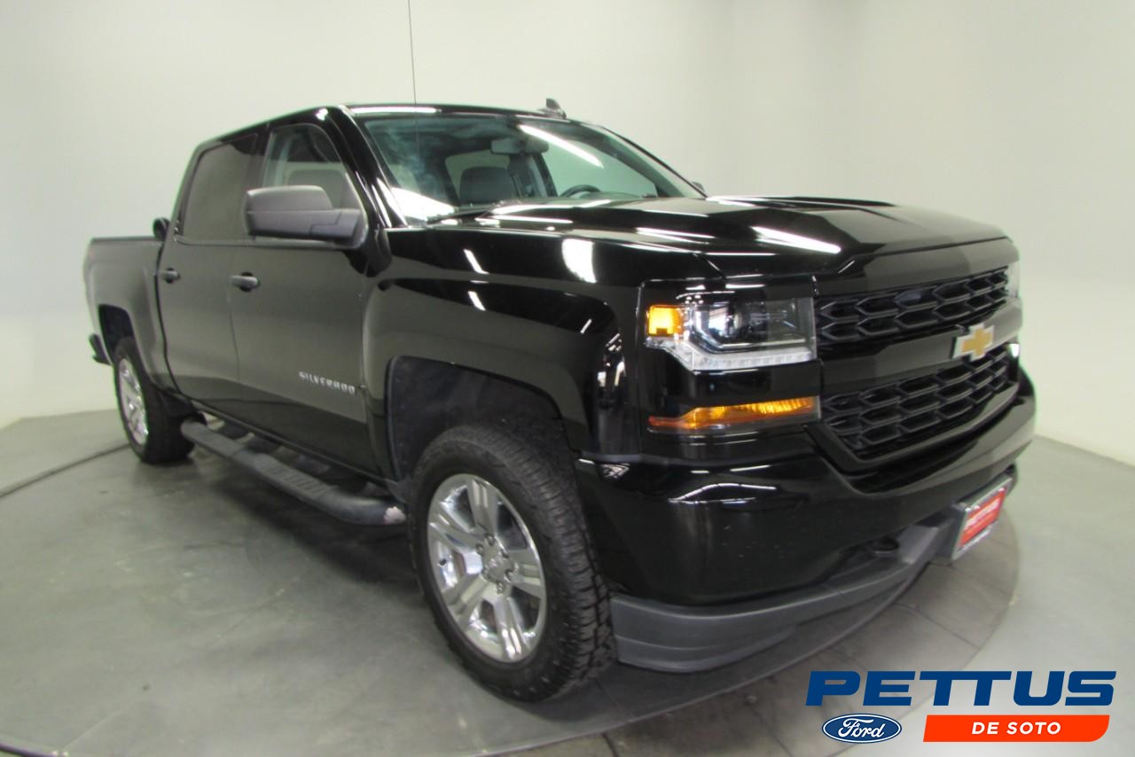 2018 Black Chevrolet Silverado 1500 Custom Truck
