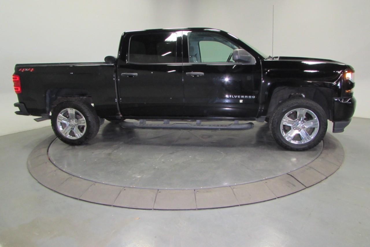 2018 Black Chevrolet Silverado 1500 Custom 4X4 Truck