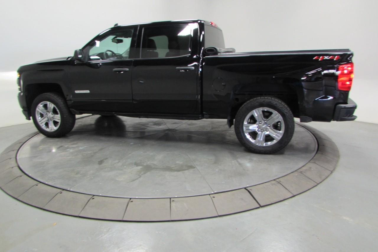 2018 Black Chevrolet Silverado 1500 Custom 4X4 Truck