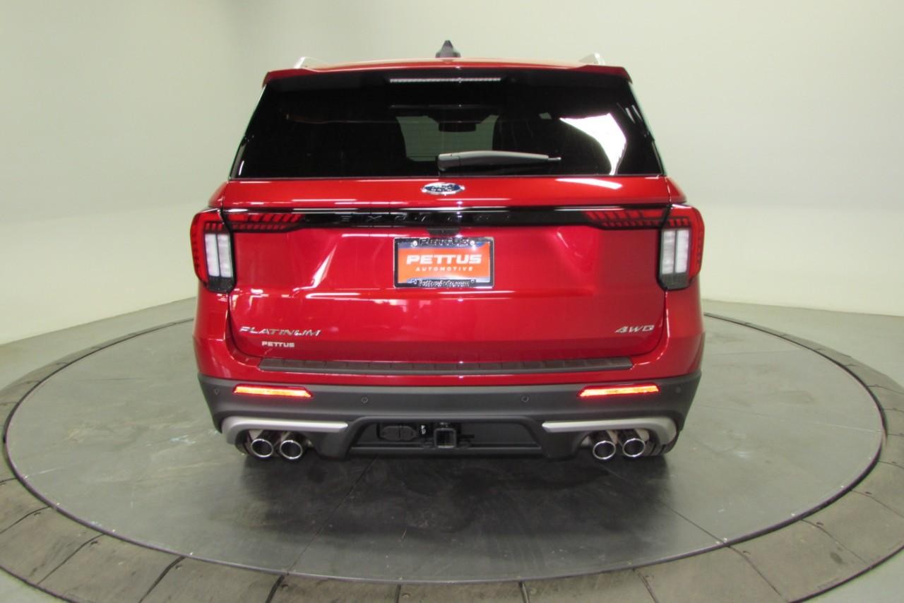 2025 Rapid Red Metallic Tinted Clearcoat Ford Explorer Platinum 4X4 SUV
