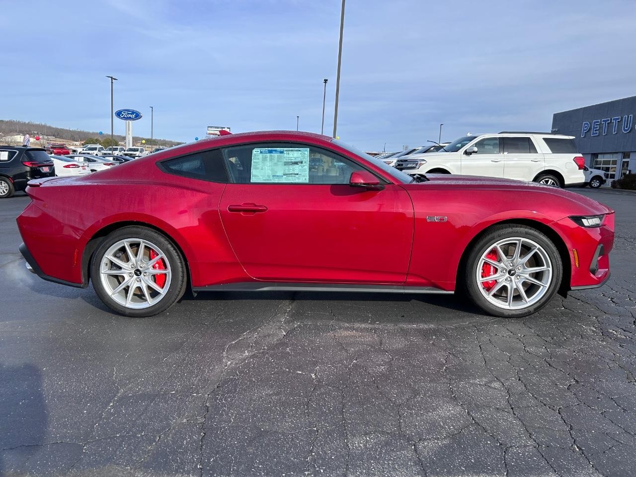 2024 Rapid Red Metallic Tinted Clearcoat Ford Mustang GT Premium RWD Coupe