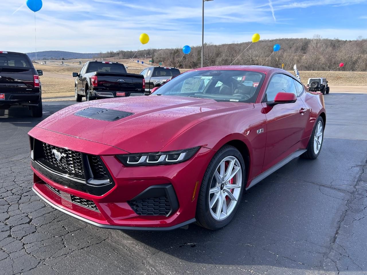 2024 Rapid Red Metallic Tinted Clearcoat Ford Mustang GT Premium RWD Coupe