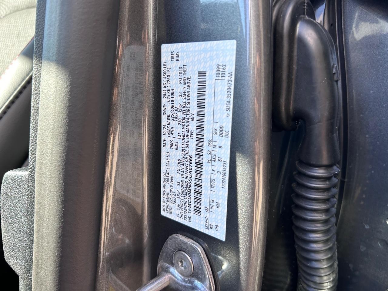 2025 Carbonized Gray Metallic Ford Escape ST-Line AWD SUV