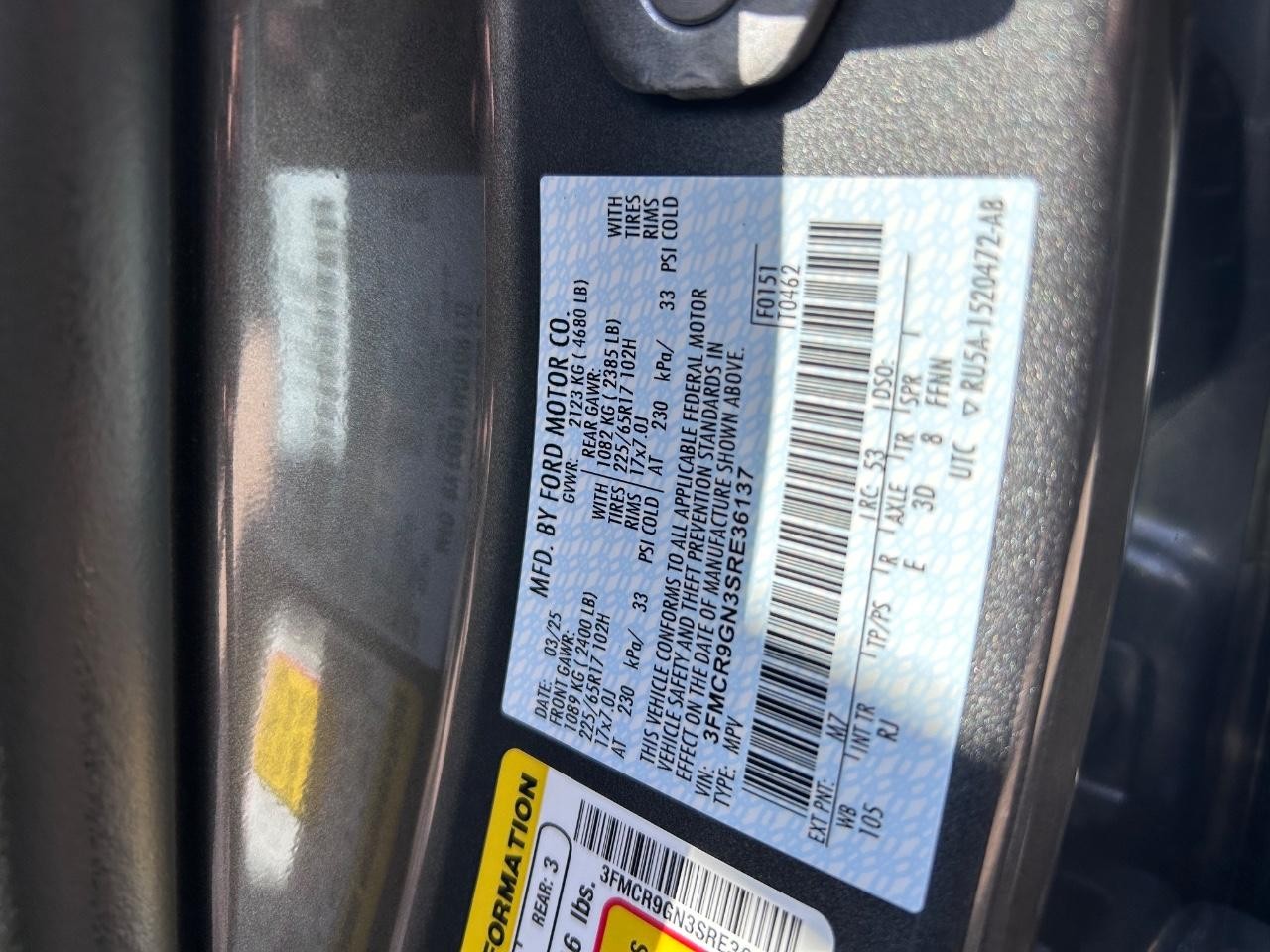 2025 Carbonized Gray Metallic Ford Bronco Sport Heritage 4X4 SUV