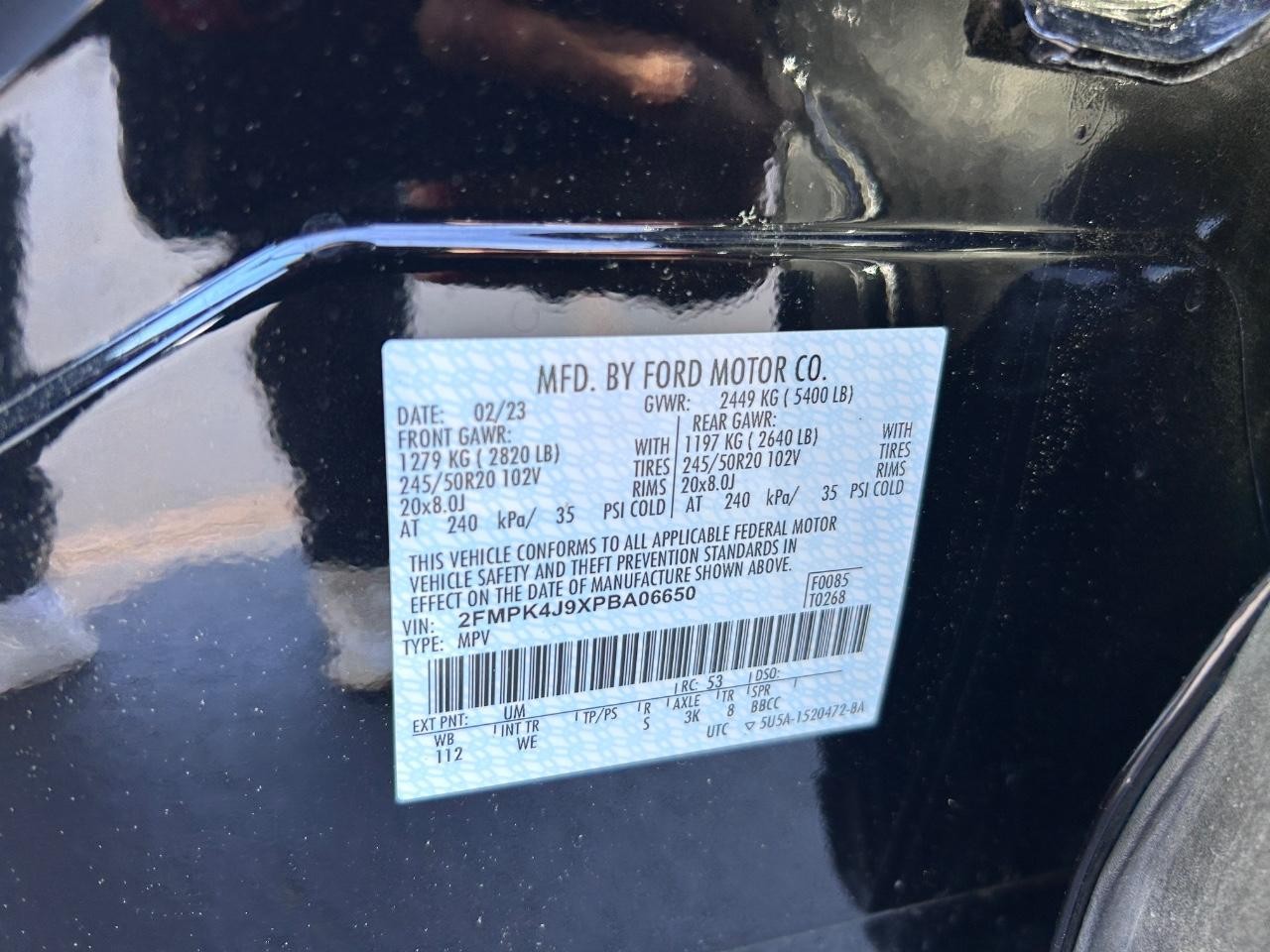 2023 Agate Black Metallic Ford Edge ST Line AWD SUV