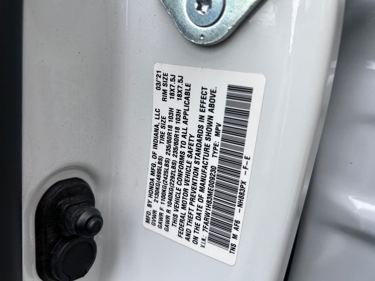 2021 Platinum White Pearl Honda CR-V EX-L FWD SUV