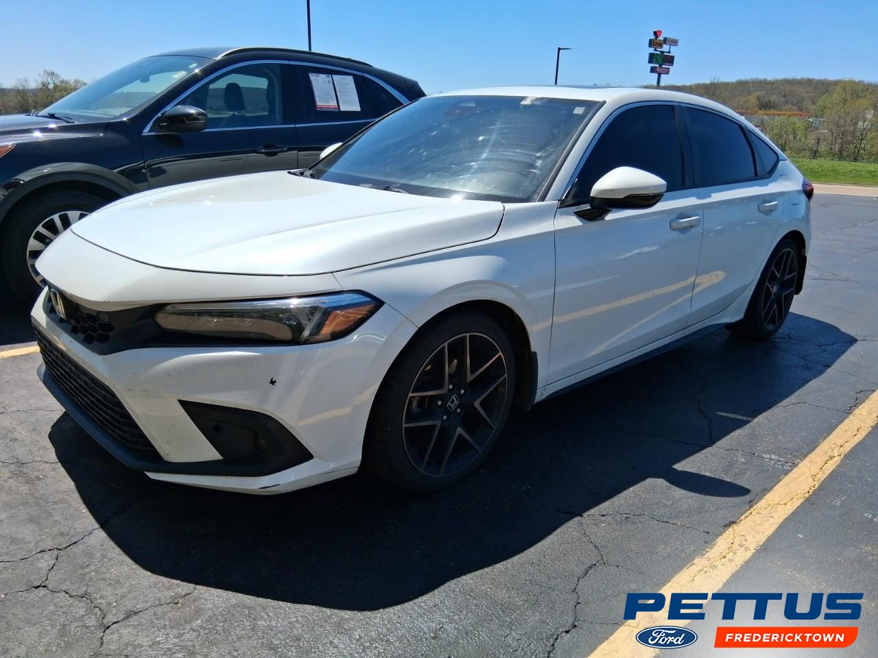 2022 Platinum White Pearl Honda Civic Hatchback Sport Touring Sedan